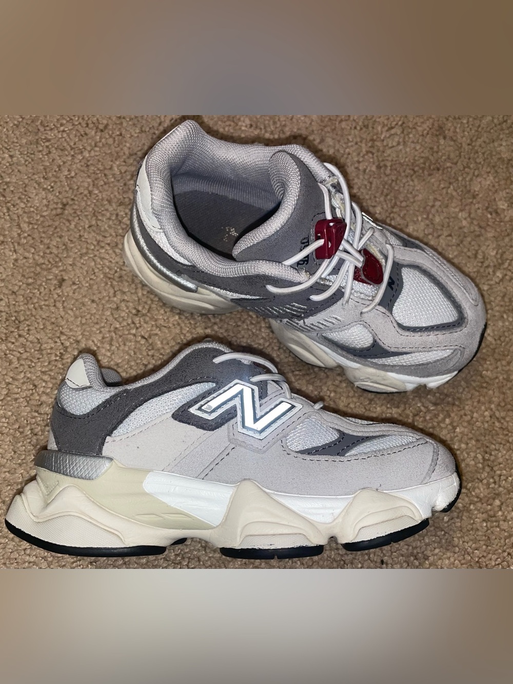 New Balance TD 9060 Gray & White shoes